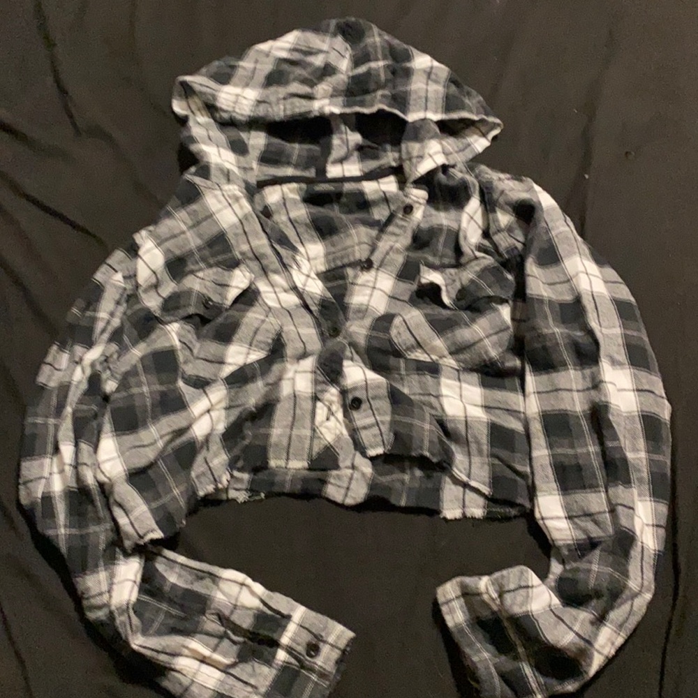 Black/white plaid , size : large , brand : Empyre